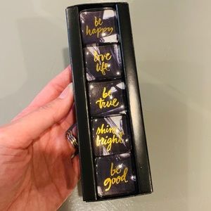 Inspirational Magnet Set - Black & Gold